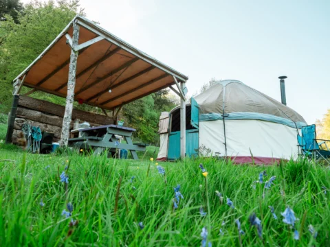 Hill Farm Tintern Yurt Glamping Accommodation.