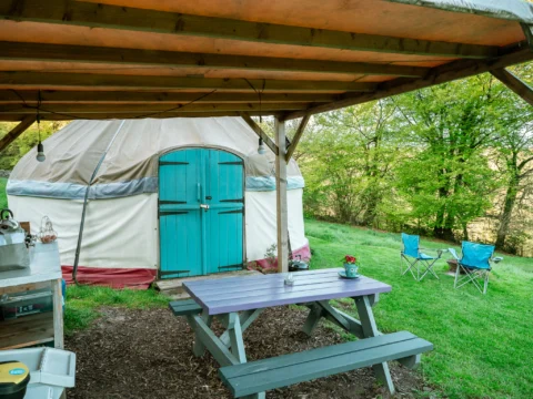 Hill Farm Tintern Yurt Glamping Accommodation.