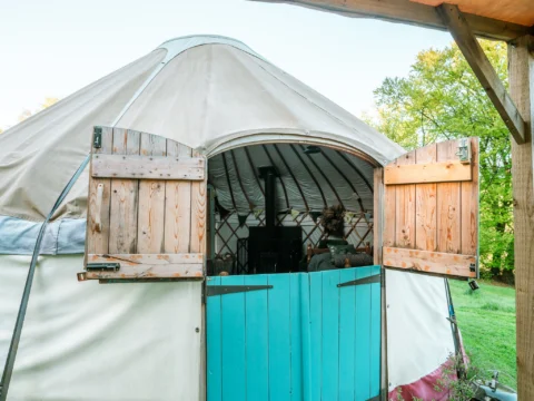 Hill Farm Tintern Yurt Glamping Accommodation.