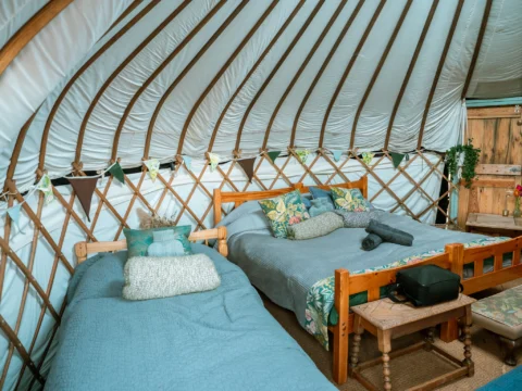 Hill Farm Tintern Yurt Glamping Accommodation.