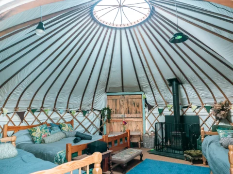 Hill Farm Tintern Yurt Glamping Accommodation.